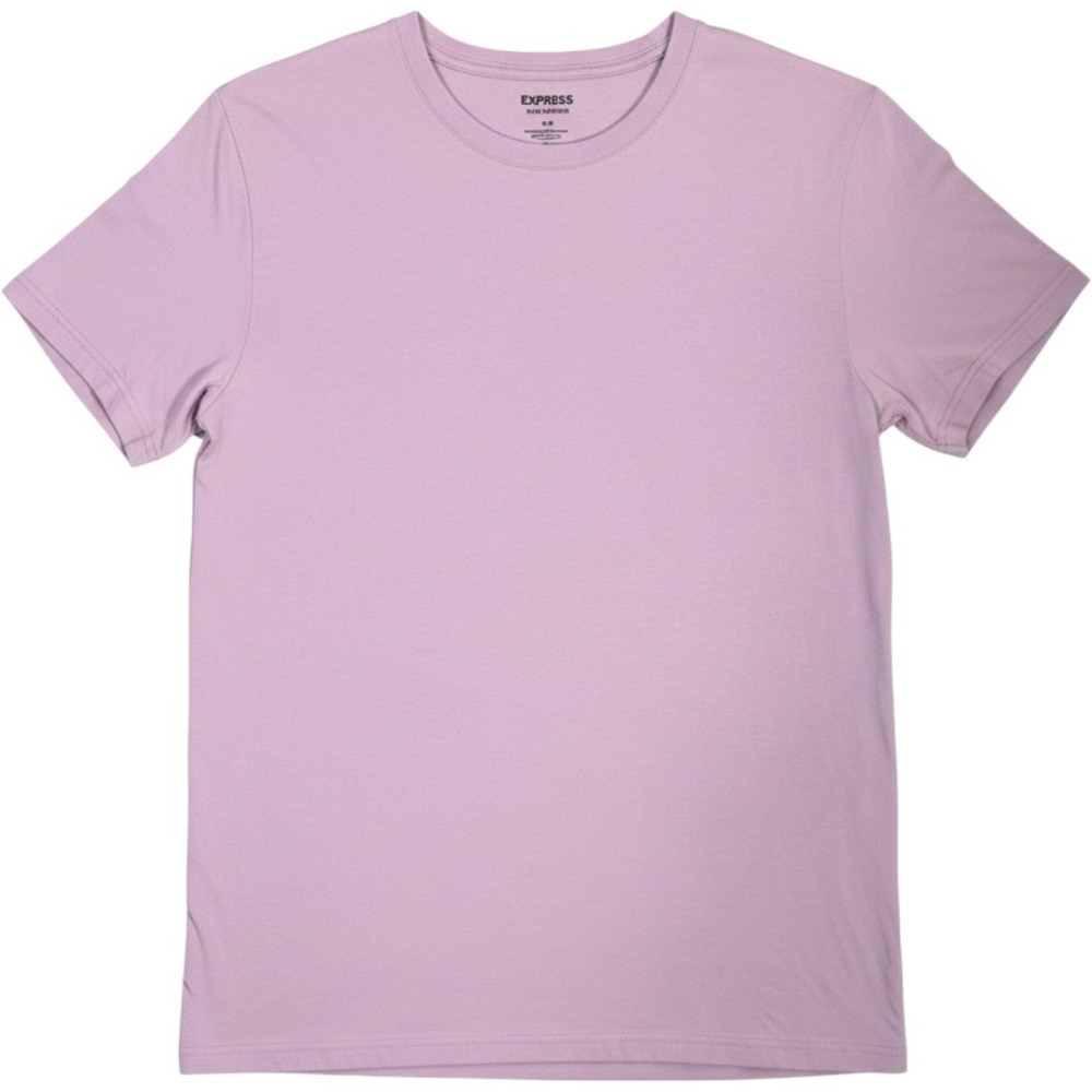 Express Flex Stretch Mens Medium Lavender Purple Crewneck T-Shirt Short Sleeve
